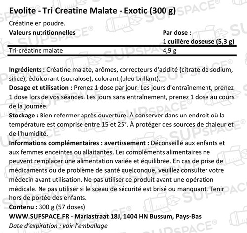 Evolite Tri Creatine Malate Exotic (300 g)-1