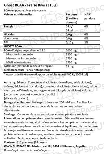Ghost BCAA Fraise Kiwi (315 g)-1