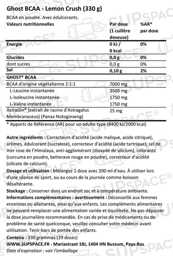 Ghost BCAA Lemon Crush (330 g)-1