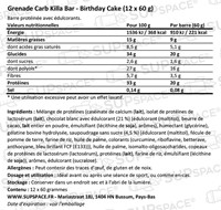 Grenade Carb Killa Protein Bar Birthday Cake (12 x 60 g)-1