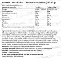 Grenade Carb Killa Protein Bar Cookie Chocolat blanc (12 x 60 g)-1