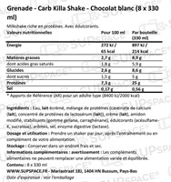 Carb Killa Shake Chocolat blanc (8 x 330 ml)-1