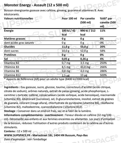 Monster Energy Assault (12 x 500 ml)-1