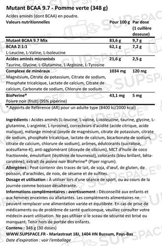 Mutant BCAA 9.7 Pomme verte (348 g)-1