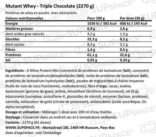 Mutant Whey Triple Chocolate (2270 g)-1