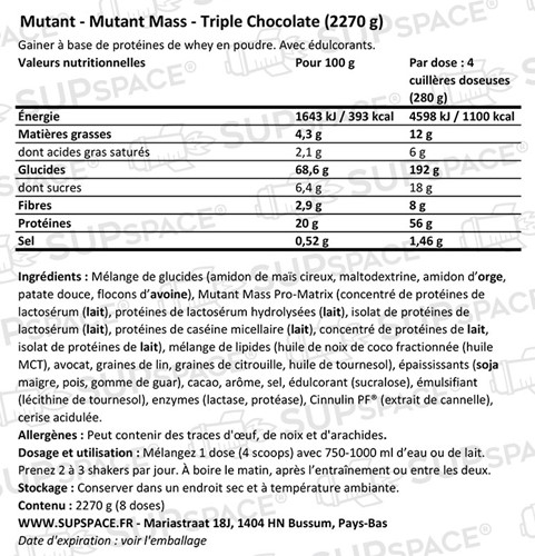 Mutant Mass Triple Chocolate (2270 g)-1