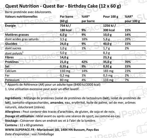 Quest Bar Birthday Cake (12 x 60 g)-1