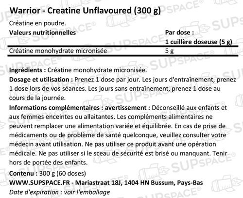 Warrior Creatine Neutre (300 g)-1
