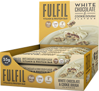 Fulfil Vitamin & Protein Bar Chocolat blanc & Pâte à cookie (15 x 55 g)