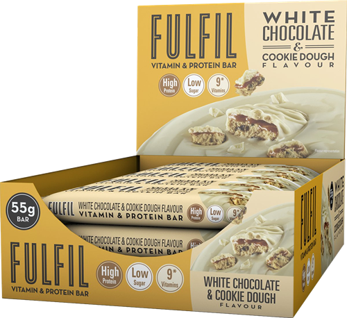 Fulfil Vitamin & Protein Bar Chocolat blanc & Pâte à cookie (15 x 55 g)