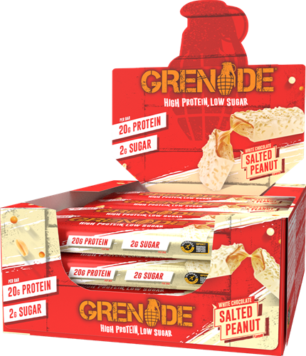 Grenade Carb Killa Protein Bar Cacahuètes salées Chocolat blanc (12 x 60 g)