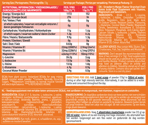 Grenade BCAA Fraise Mangue (390 g)-2