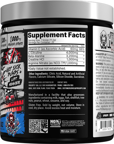 ProSupps HYDE Max Pump Blue Razz (280 g)-3