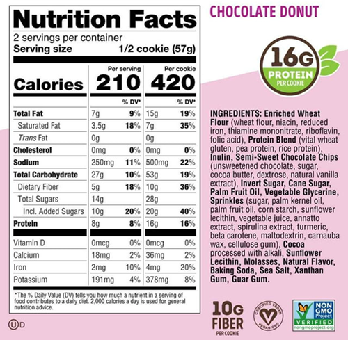 Lenny & Larry Complete Cookie Chocolate Donut (12 x 113 g)-3