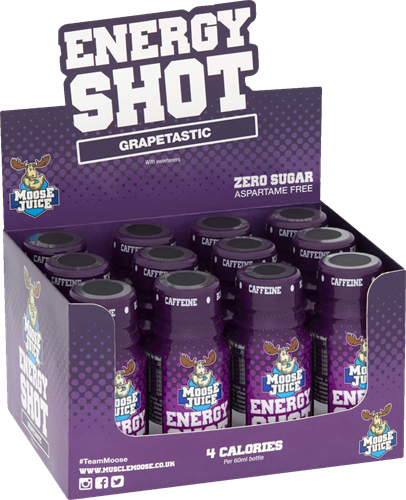 Muscle Moose Energy Shots Grapetastic (12 x 60 ml)