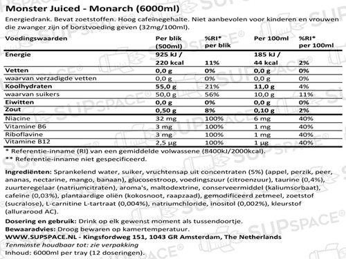 Monster Energy Juiced Monarch (12 x 500 ml)