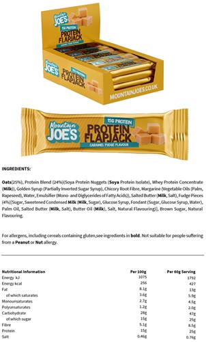 Mountain Joe's Protein Flapjacks Caramel Fudge (16 x 60 g)-3