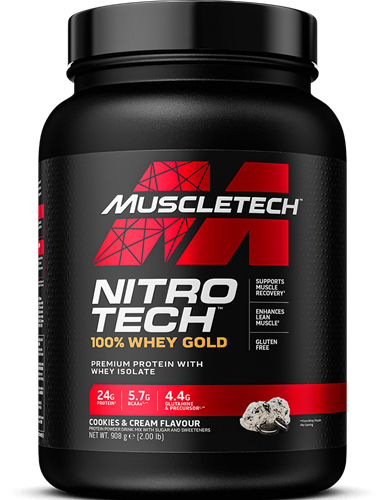 MuscleTech Nitro Tech 100% Whey Gold Cookies and Cream (908 g)