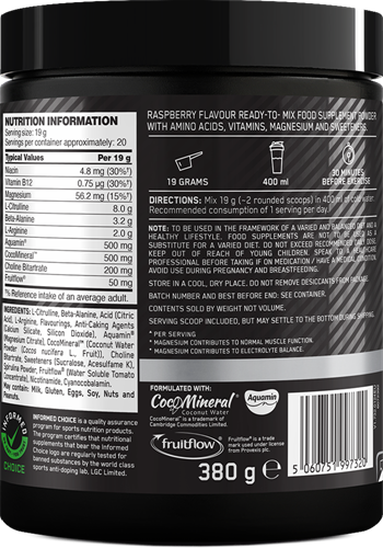 Optimum Nutrition Platinum Pump Pre-workout Framboise bleue (380 g)-2