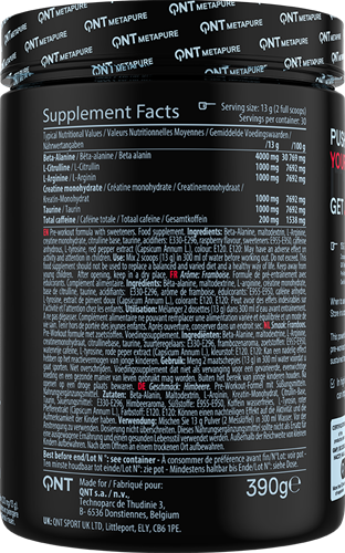QNT Overdrive Pre-Workout Raspberry Killer (390 g)-2