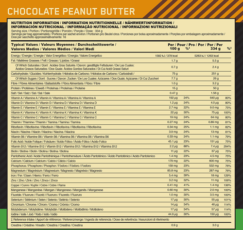 Optimum Nutrition Serious Mass Chocolat Beurre de cacahuètes (5450 g)-2