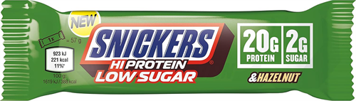 Snickers HiProtein Low Sugar Bar Hazelnut (12 x 57 g)-2