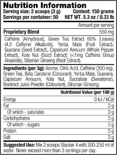 Stacker4 Powder Fruit Punch (150 g)-2