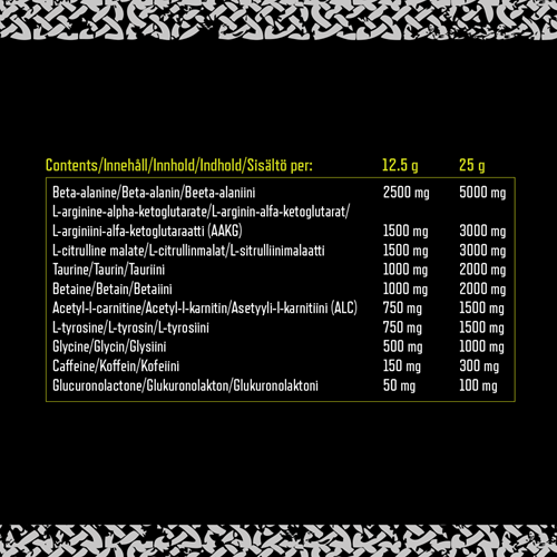 Viking Power Thor's Hammer Pre-workout Lemon Rive (500 g)-2