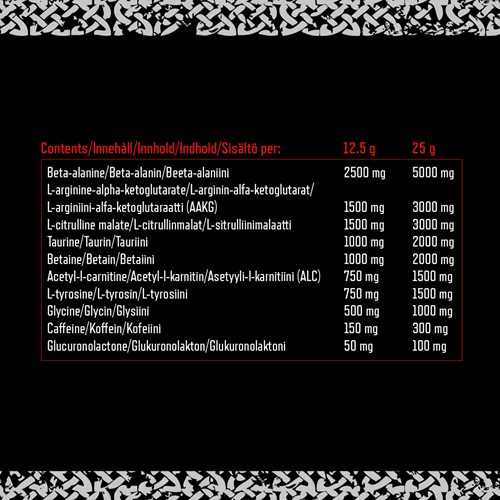 Viking Power Thor's Hammer Pre-workout Strawberry Storm (500 g)-2