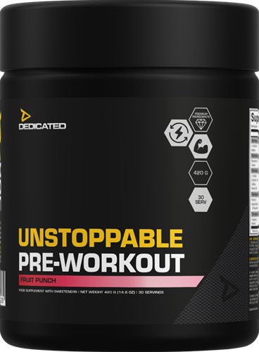 Dedicated Nutrition Unstoppable Pre-workout Fruit Punch (420 g)