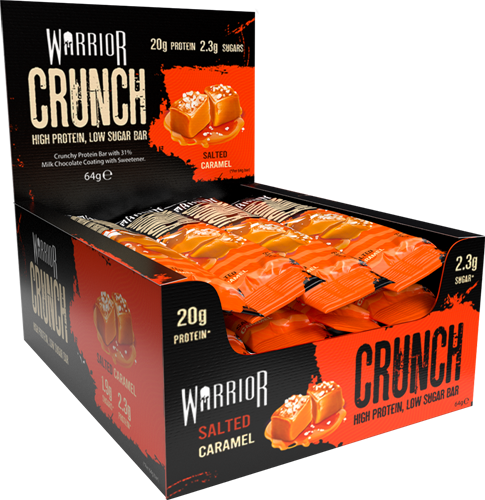 Warrior Crunch Bar Caramel salé (12 x 64 g)