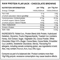 Warrior Raw Protein Flapjack Choco Brownie (12 x 75 g)-2