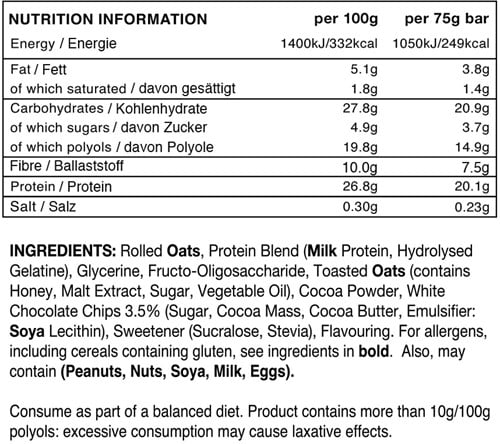 Warrior Raw Protein Flapjack Chocolat Orange (12 x 75 g)-2