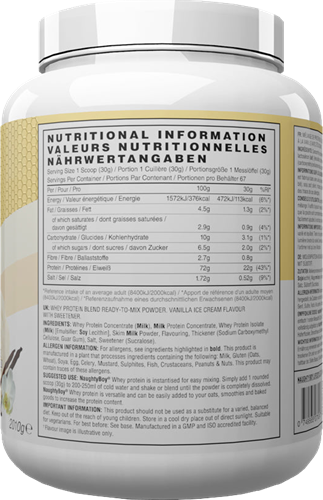 Naughty Boy Advanced Whey Crème glacée à la vanille (2010 g)-2