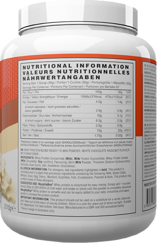 Naughty Boy Advanced Whey Chocolat blanc Noisette (2010 g)-2