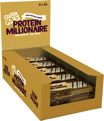 Mountain Joe's Protein Millionaire Chocolat blanc Caramel (10 x 50 g)