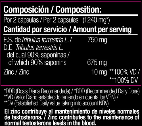 Zoomad Labs Tribulus Terrestris + Zinc (60 gélules)-2